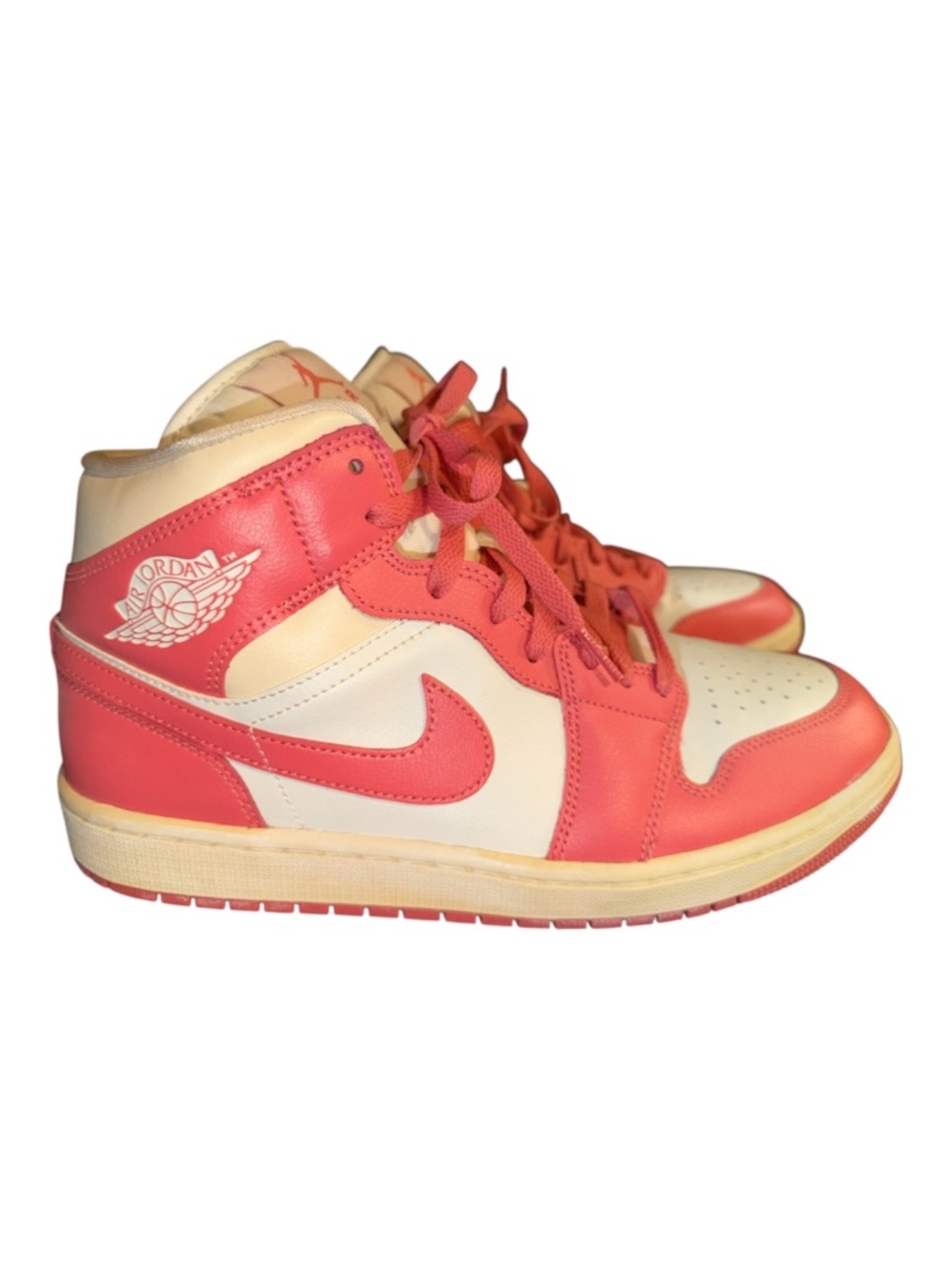 Nike Air Jordan Hi Tops Pink & White 11